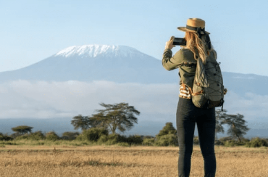 Photo of a suitcase with safari clothing