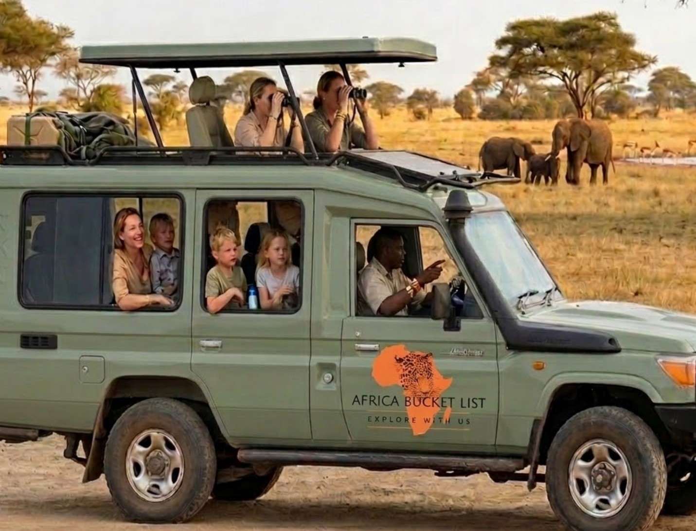 Famille en safari